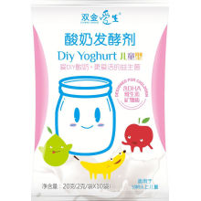 Paquetes probióticos de yogur saludable